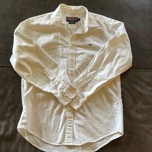Vineyard Vines Men’s White button up linen shirt